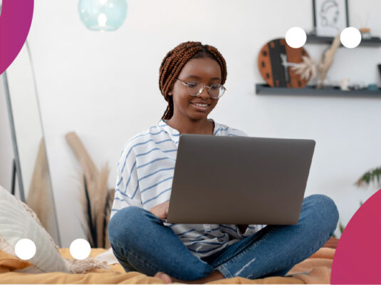 Researching how to use online banking safely.