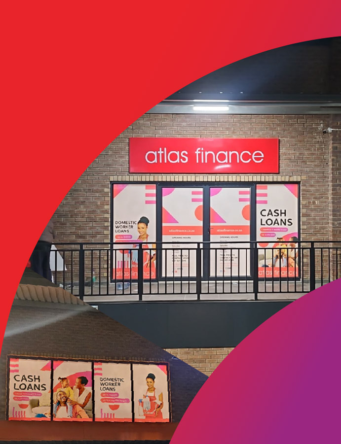 Atlas Finance's Lusikisiki branch, offering fast cash loans.