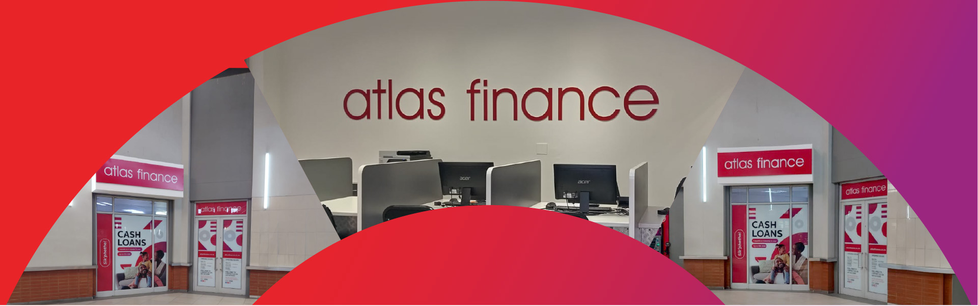 Collage depicting Atlas Finance's Station Square branch, offering trusted loans in Station Square.